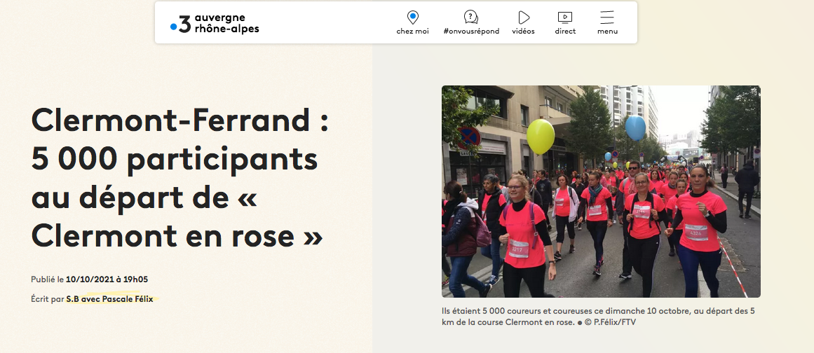 Clermont-Ferrand : 5 000 participants au départ de « Clermont en rose